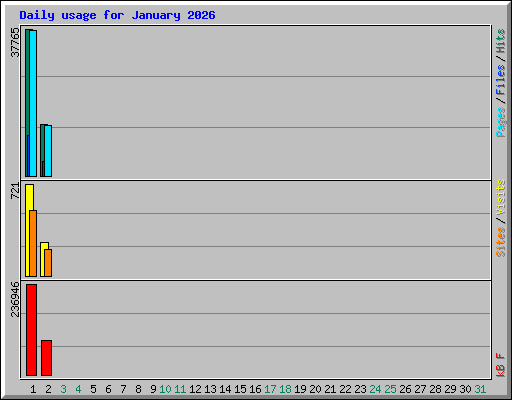 Daily usage for January 2026