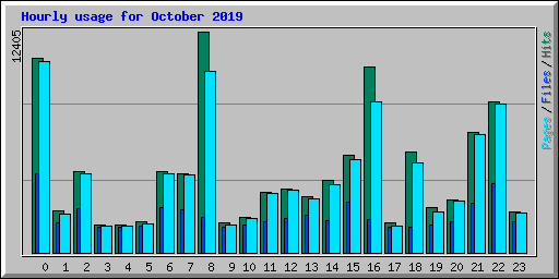 Hourly usage for October 2019