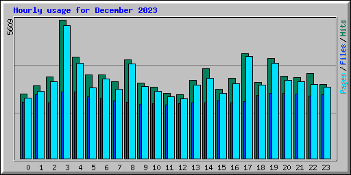 Hourly usage for December 2023