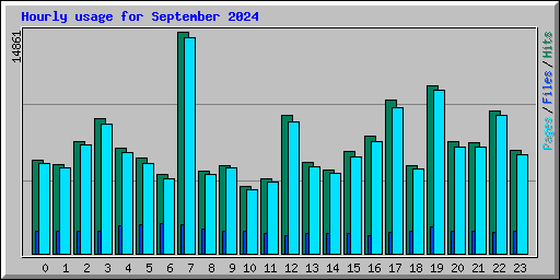 Hourly usage for September 2024