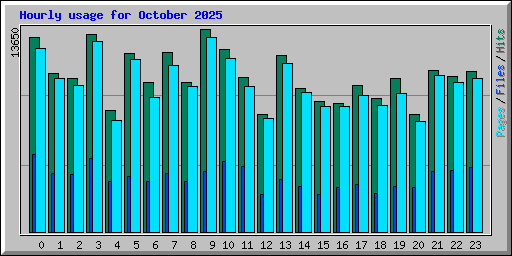 Hourly usage for October 2025