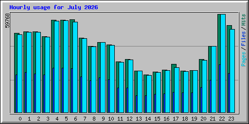 Hourly usage for July 2026